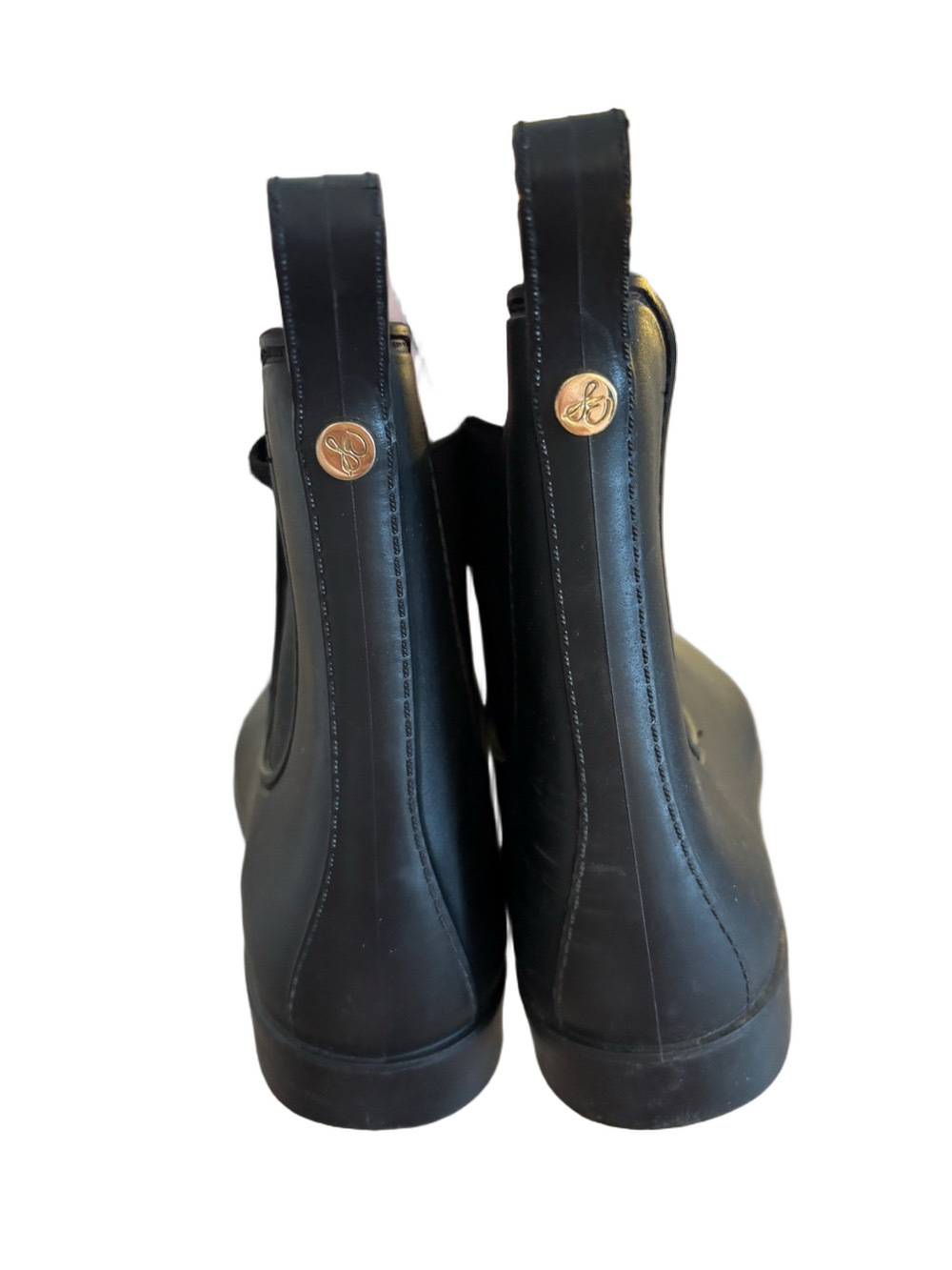 Sam Edelman Black Tinsley Rubber Rain Boot SZ 10 - Picture 9 of 12